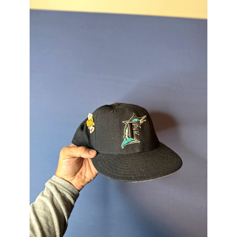 Vintage Florida Marlins 1997 World Series New Era 59FIFTY Fitted Hat 7 1/4 USA